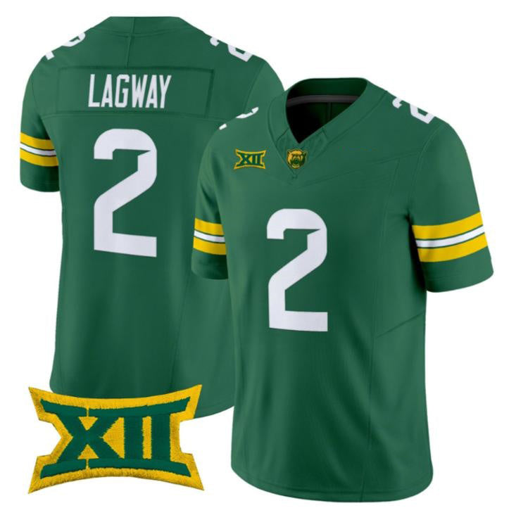 B.Bears #2 DJ Lagway Green 2026 Vapor Limited Stitched American College Jersey