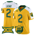B.Bears #2 DJ Lagway White Gold 2026 Vapor Limited Stitched American College Jersey