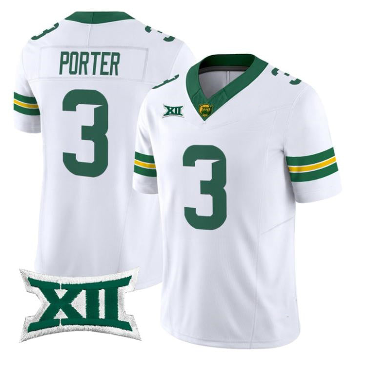 B.Bears #3 Jadon Porter White 2026 Vapor Limited Stitched American College Jersey
