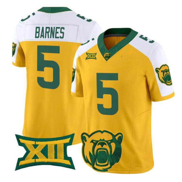 B.Bears #5 Travion Barnes White Gold 2026 Vapor Limited Stitched American College Jersey