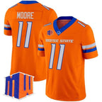 B.State Broncos #11 Kellen Moore Orange 2026 Vapor Limited Stitched American College Jersey