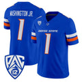 B.State Broncos #1 Jerico Washington Jr. Royal 2026 Vapor Limited Stitched American College Jersey