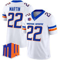 B.State Broncos #22 Doug Martin White 2026 Vapor Limited Stitched American College Jersey