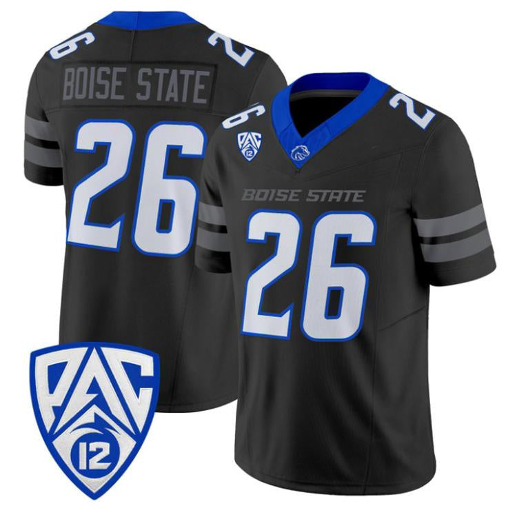 B.State Broncos #26 Boise State Black 2026 Vapor Limited Stitched American College Jersey