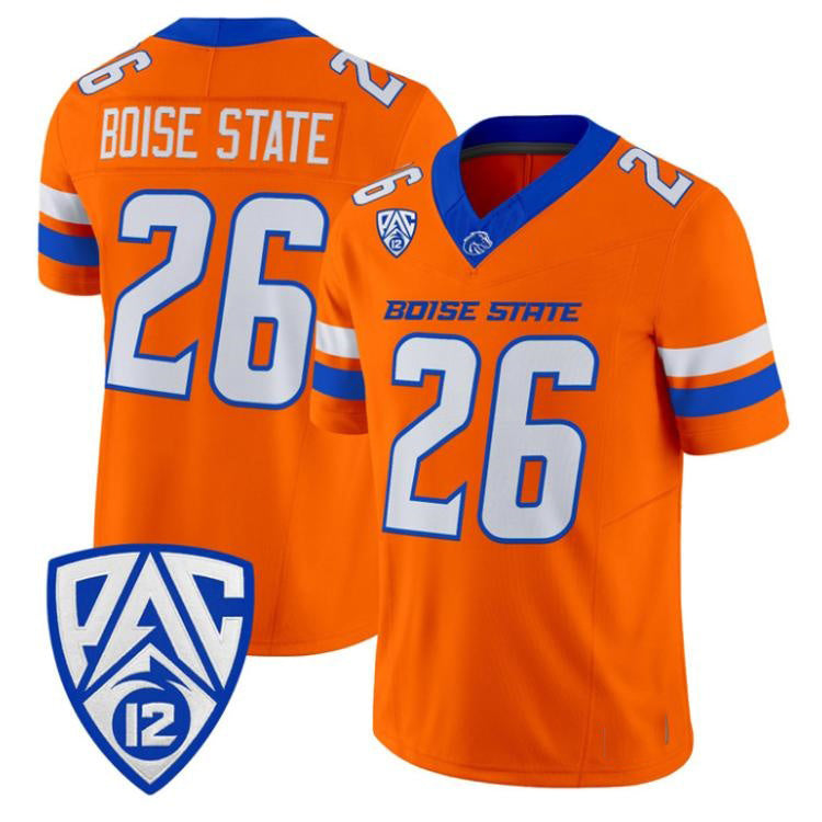 B.State Broncos #26 Boise State Orange 2026 Vapor Limited Stitched American College Jersey