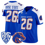 B.State Broncos #26 Boise State White Royal 2026 Vapor Limited Stitched American College Jersey