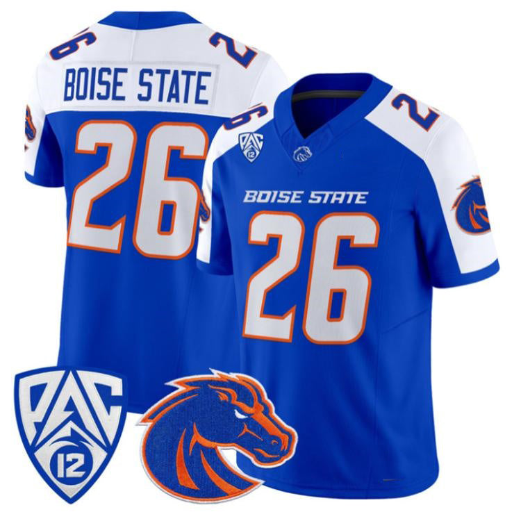 B.State Broncos #26 Boise State White Royal 2026 Vapor Limited Stitched American College Jersey