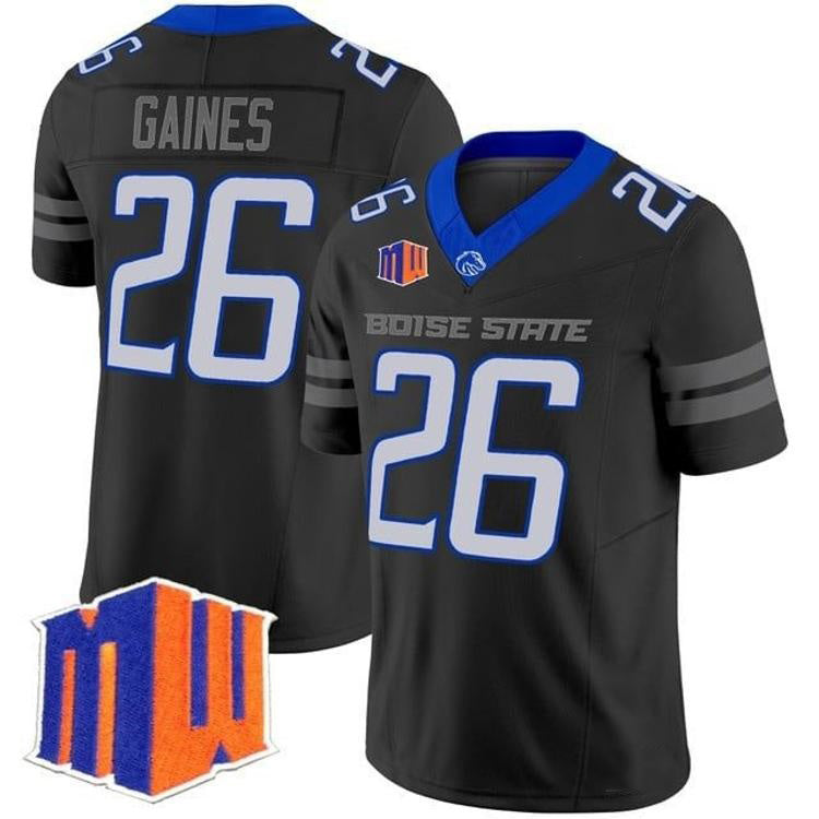 B.State Broncos #26 Sire Gaines Black 2026 Vapor Limited Stitched American College Jersey
