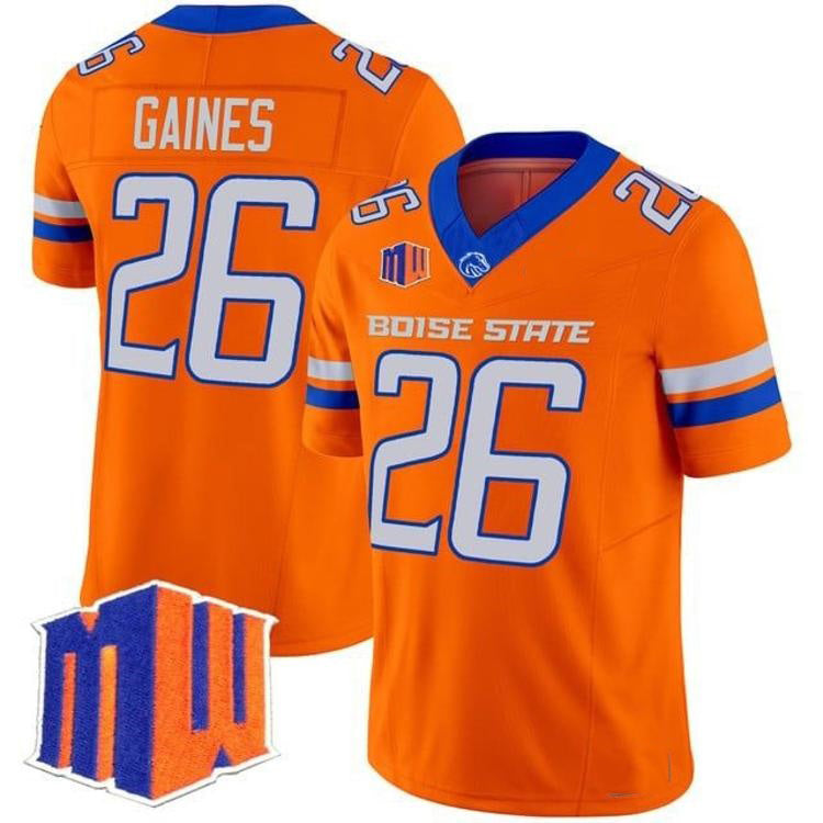 B.State Broncos #26 Sire Gaines Orange 2026 Vapor Limited Stitched American College Jersey