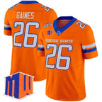 B.State Broncos #26 Sire Gaines Orange 2026 Vapor Limited Stitched American College Jersey