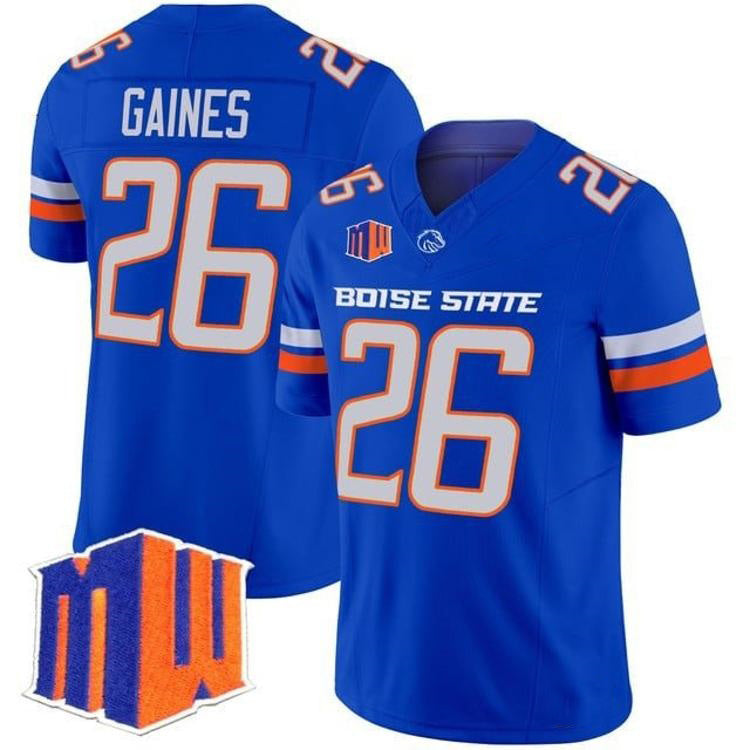 B.State Broncos #26 Sire Gaines Royal 2026 Vapor Limited Stitched American College Jersey