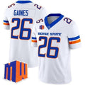 B.State Broncos #26 Sire Gaines White 2026 Vapor Limited Stitched American College Jersey