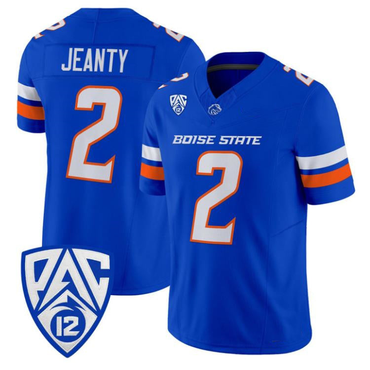 B.State Broncos #2 Ashton Jeanty Royal 2026 Vapor Limited Stitched American College Jersey