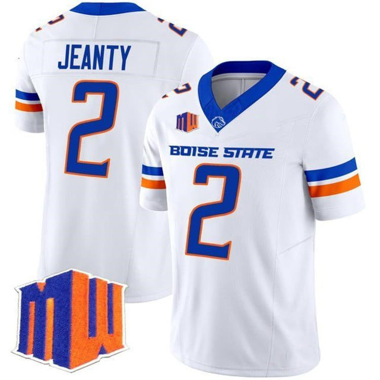B.State Broncos #2 Ashton Jeanty White 2026 Vapor Limited Stitched American College Jersey