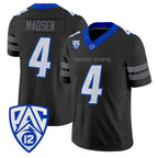 B.State Broncos #4 Maddux Madsen Black 2026 Vapor Limited Stitched American College Jersey