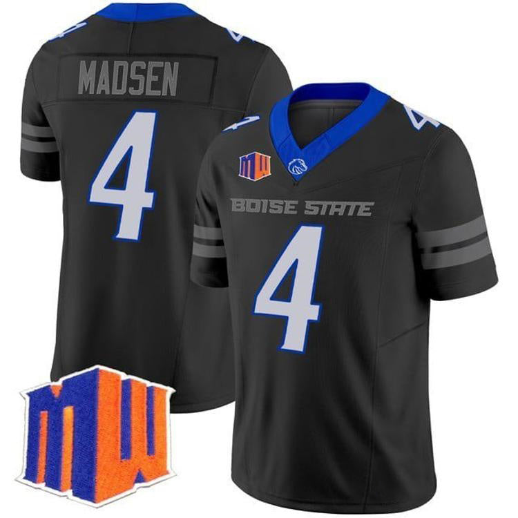 B.State Broncos #4 Maddux Madsen Black 2026 Vapor Limited Stitched American College Jersey