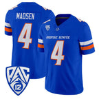 B.State Broncos #4 Maddux Madsen Royal 2026 Vapor Limited Stitched American College Jersey