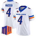 B.State Broncos #4 Maddux Madsen White 2026 Vapor Limited Stitched American College Jersey