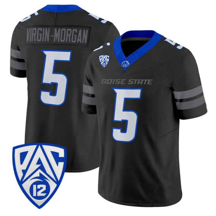 B.State Broncos #5 Jayden Virgin-Morgan Black 2026 Vapor Limited Stitched American College Jersey