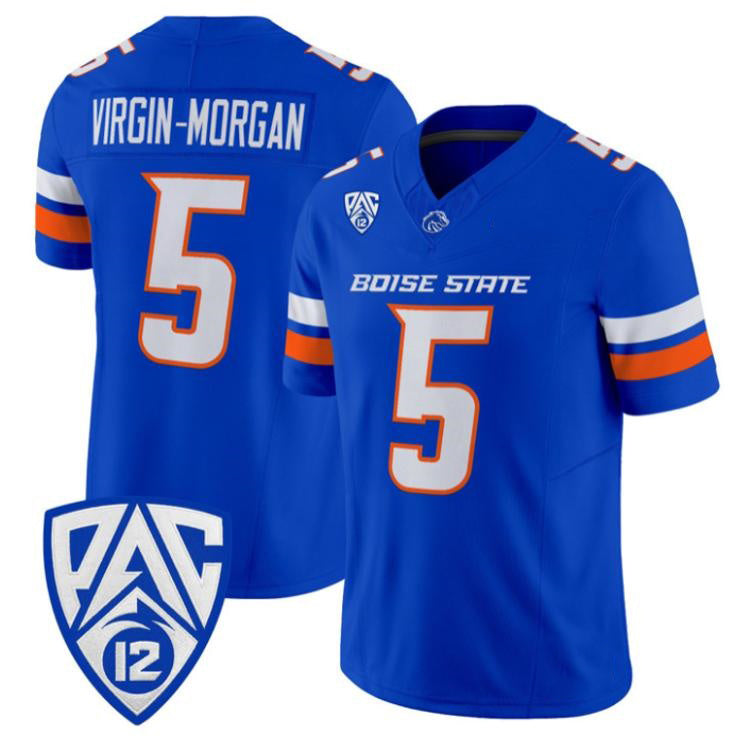 B.State Broncos #5 Jayden Virgin-Morgan Royal 2026 Vapor Limited Stitched American College Jersey