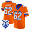 B.State Broncos #62 Roger Carreon Orange 2026 Vapor Limited Stitched American College Jersey
