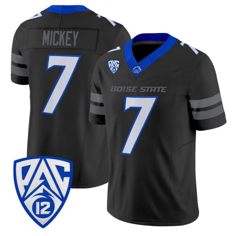 B.State Broncos #7 Jaden Mickey Black 2026 Vapor Limited Stitched American College Jersey