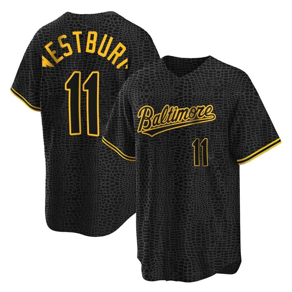 Baltimore Orioles #11 Jordan Westburg Player Black Snake Skin City Home Game Stitched Baseball Jersey