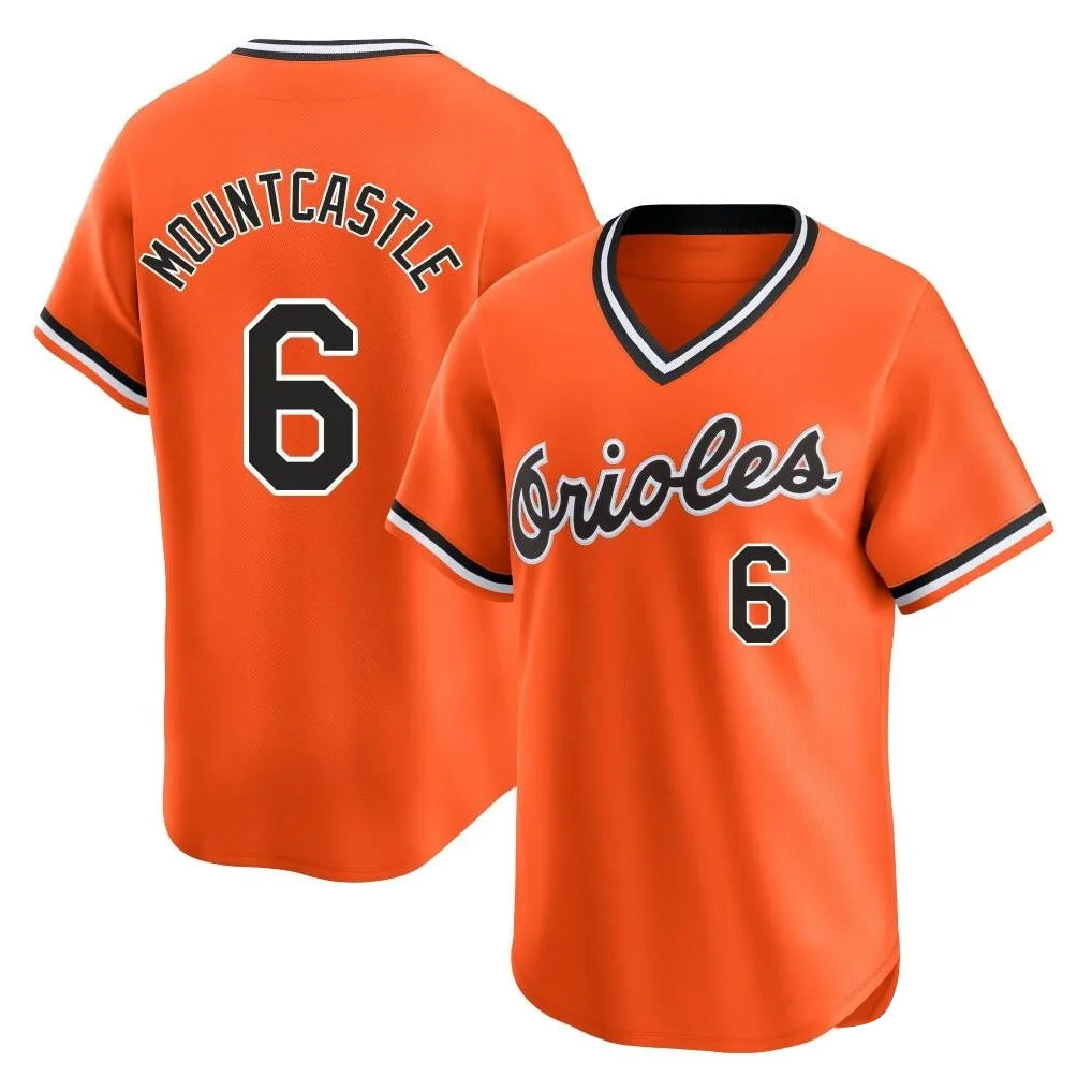 Baltimore Orioles #6 Ryan Mountcastle Player Orange T-shirt Limited Home Game Stitched Baseball Jersey