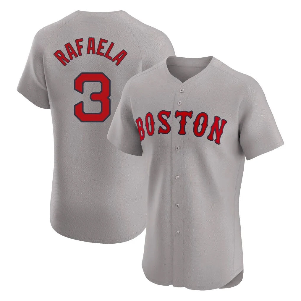 Boston Red Sox #3 Ceddanne Rafaela Player Gray Road Limited Elite Home Game Stitched Baseball Jersey