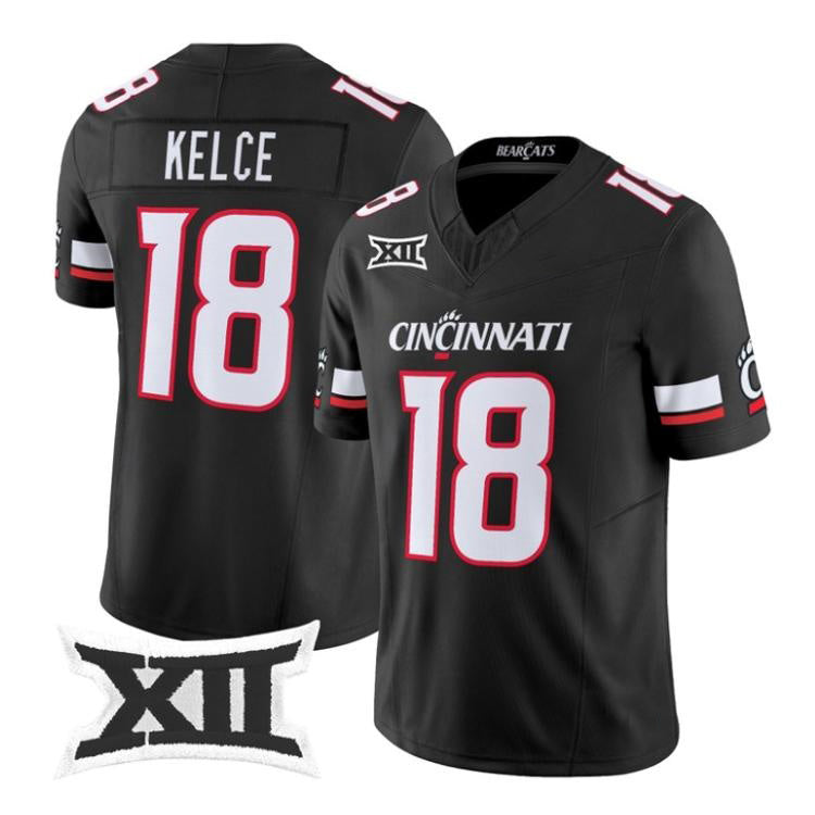C.Bearcats #18 Travis Kelce Black 2026 Vapor Limited Stitched American College Jersey