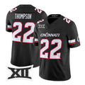C.Bearcats #22 Jonathan Thompson Black 2026 Vapor Limited Stitched American College Jersey