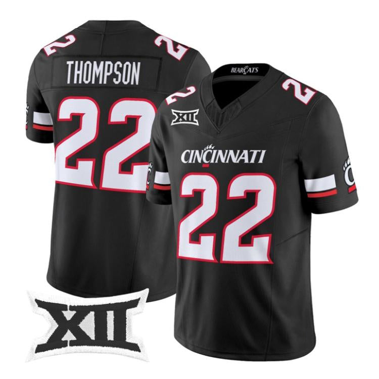C.Bearcats #22 Jonathan Thompson Black 2026 Vapor Limited Stitched American College Jersey