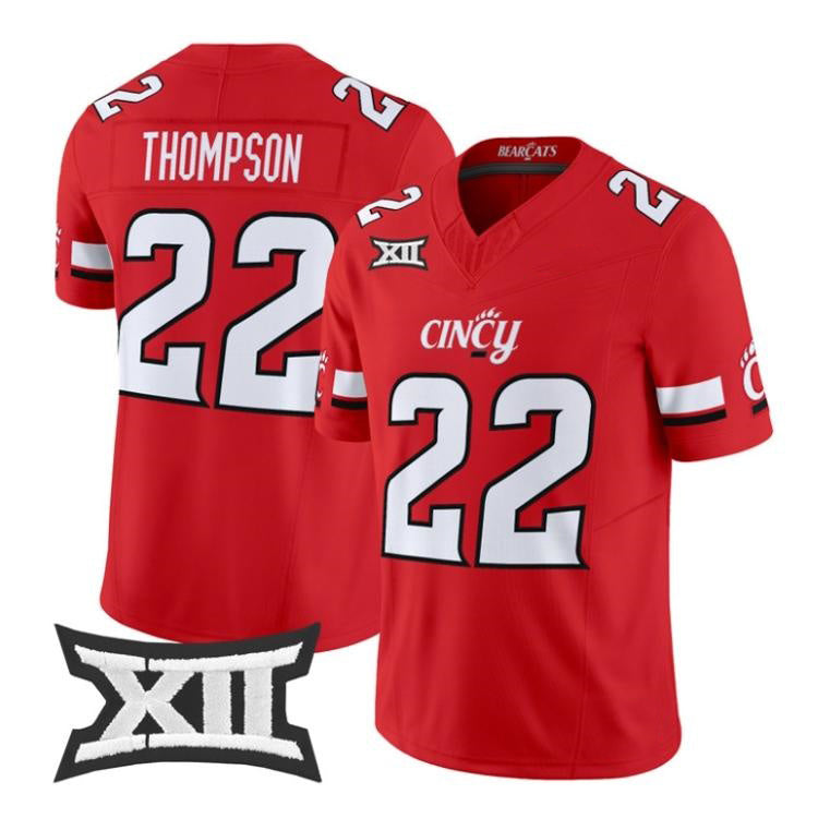 C.Bearcats #22 Jonathan Thompson Red 2026 Vapor Limited Stitched American College Jersey