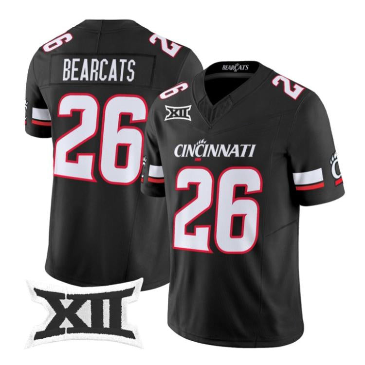 C.Bearcats #26 Bearcats Black 2026 Vapor Limited Stitched American College Jersey