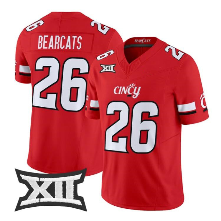 C.Bearcats #26 Bearcats Red 2026 Vapor Limited Stitched American College Jersey