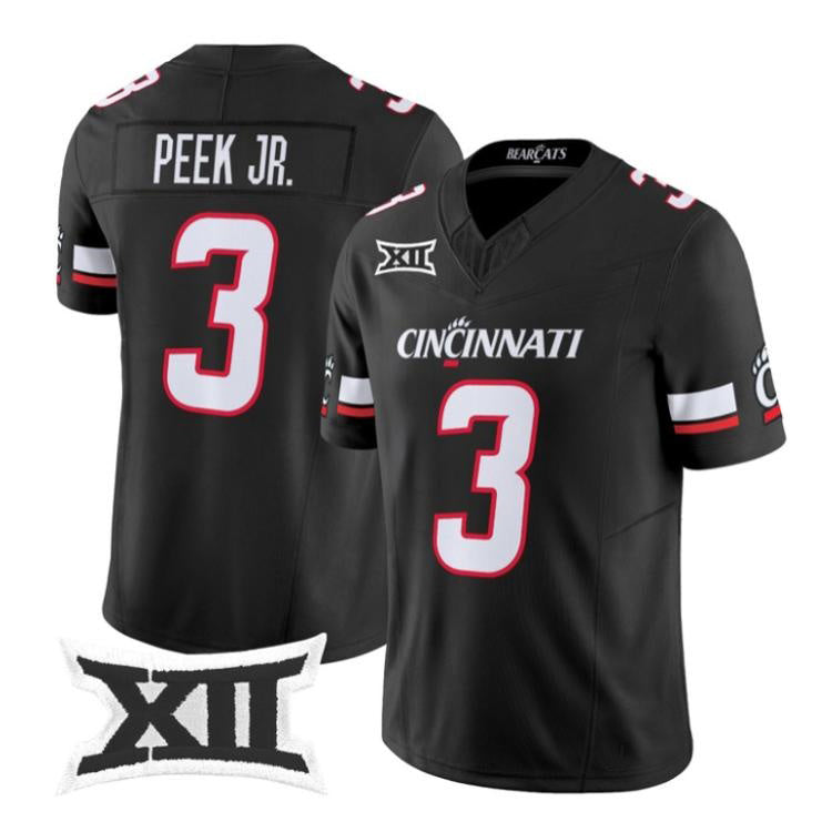 C.Bearcats #3 Antwan Peek Jr. Black 2026 Vapor Limited Stitched American College Jersey