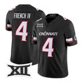C.Bearcats #4 JC French Black 2026 Vapor Limited Stitched American College Jersey