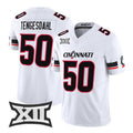 C.Bearcats #50 Evan Tengesdahl White 2026 Vapor Limited Stitched American College Jersey