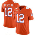 C.Tigers #12 Bryant Wesco Jr. Orange 2026 Vapor Limited Stitched American College Jersey