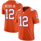 C.Tigers #12 Bryant Wesco Jr. Orange 2026 Vapor Limited Stitched American College Jersey