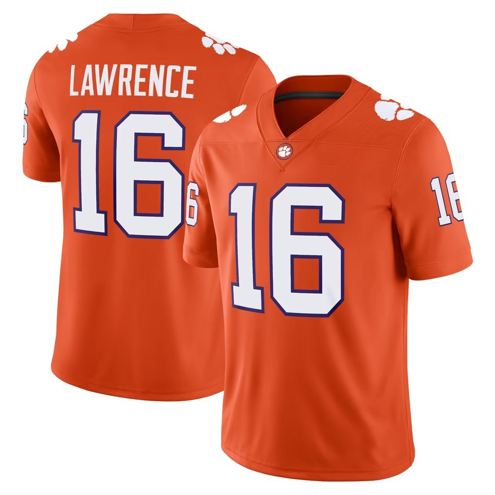 C.Tigers #16 Trevor Lawrence Orange Alumni Game Stitched American College Jersey