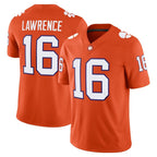 C.Tigers #16 Trevor Lawrence Orange Alumni Game Stitched American College Jersey
