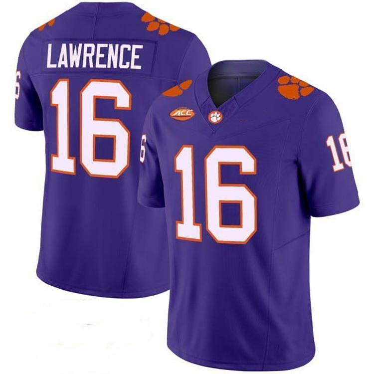 C.Tigers #16 Trevor Lawrence Purple 2026 Vapor Limited Stitched American College Jersey