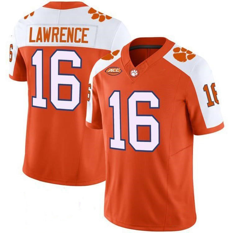 C.Tigers #16 Trevor Lawrence White Orange 2026 Vapor Limited Stitched American College Jersey