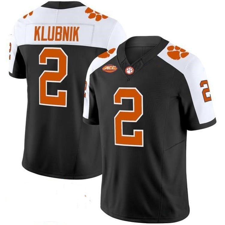 C.Tigers #2 Cade Klubnik White Black 2026 Vapor Limited Stitched American College Jersey
