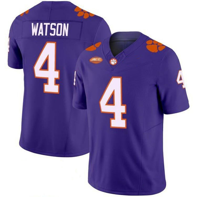 C.Tigers #4 Deshaun Watson Purple 2026 Vapor Limited Stitched American College Jersey