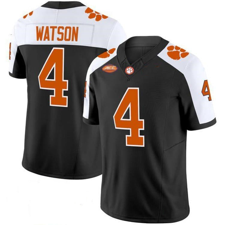 C.Tigers #4 Deshaun Watson White Black 2026 Vapor Limited Stitched American College Jersey