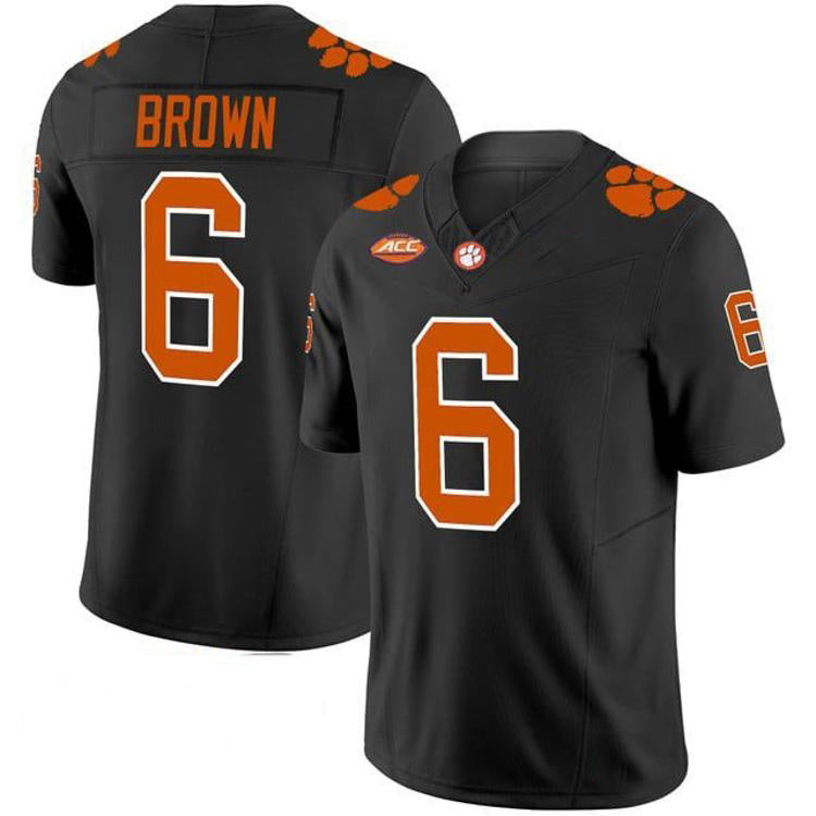 C.Tigers #6 Tyler Brown Black 2026 Vapor Limited Stitched American College Jersey