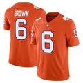 C.Tigers #6 Tyler Brown Orange NIL Game Stitched American College Jersey