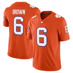 C.Tigers #6 Tyler Brown Orange NIL Game Stitched American College Jersey